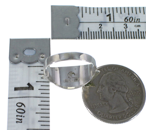 Turquoise And Opal Sterling Silver Ring Size 6-1/4 EX44550